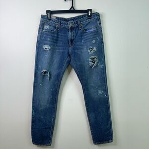 Polo Ralph Lauren Paint Splatter‎ Jeans Women’s 28 Distressed Repair Slim Denim
